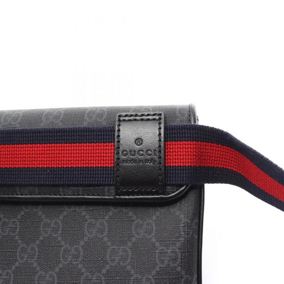 Gucci GG Supreme Belt Bag, Waist Body Coated Canvas, Leather, Men's, Black, G... - Picture 7 of 8
